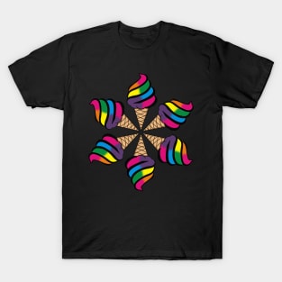 Rainbow Ice Cream - Soft Serve Summer Style T-Shirt